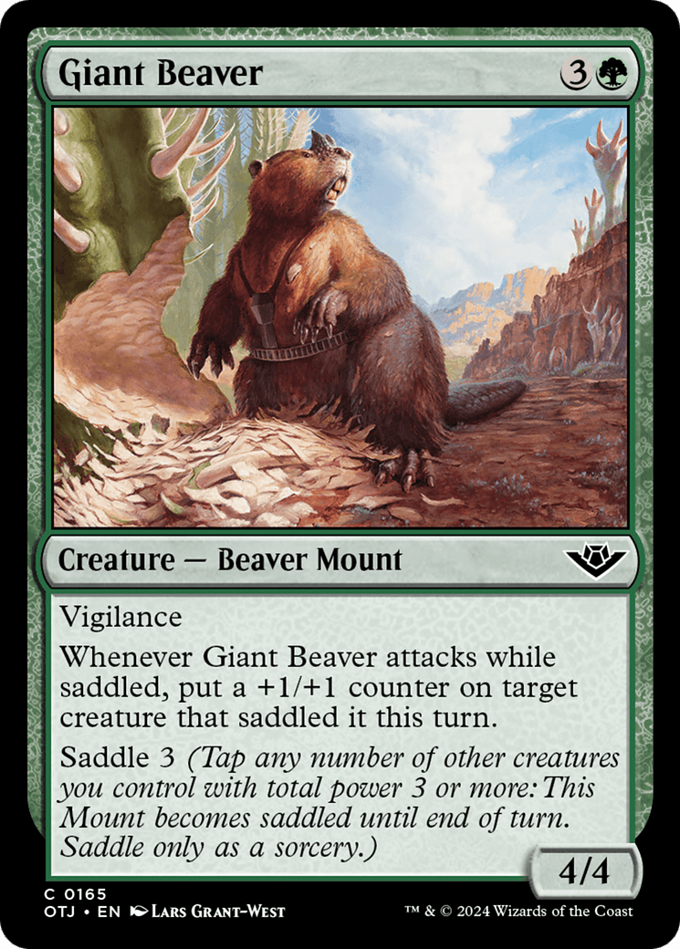 Giant Beaver [Outlaws of Thunder Junction] MTG Single Magic: The Gathering  | Multizone: Comics And Games