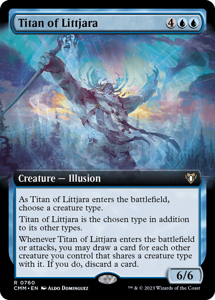 Titan of Littjara (Extended Art) [Commander Masters] MTG Single Magic: The Gathering  | Multizone: Comics And Games