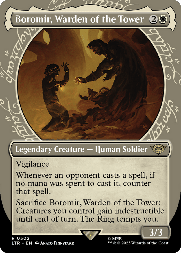 Boromir, Warden of the Tower (Showcase Ring Frame) [The Lord of the Rings: Tales of Middle-Earth] MTG Single Magic: The Gathering  | Multizone: Comics And Games