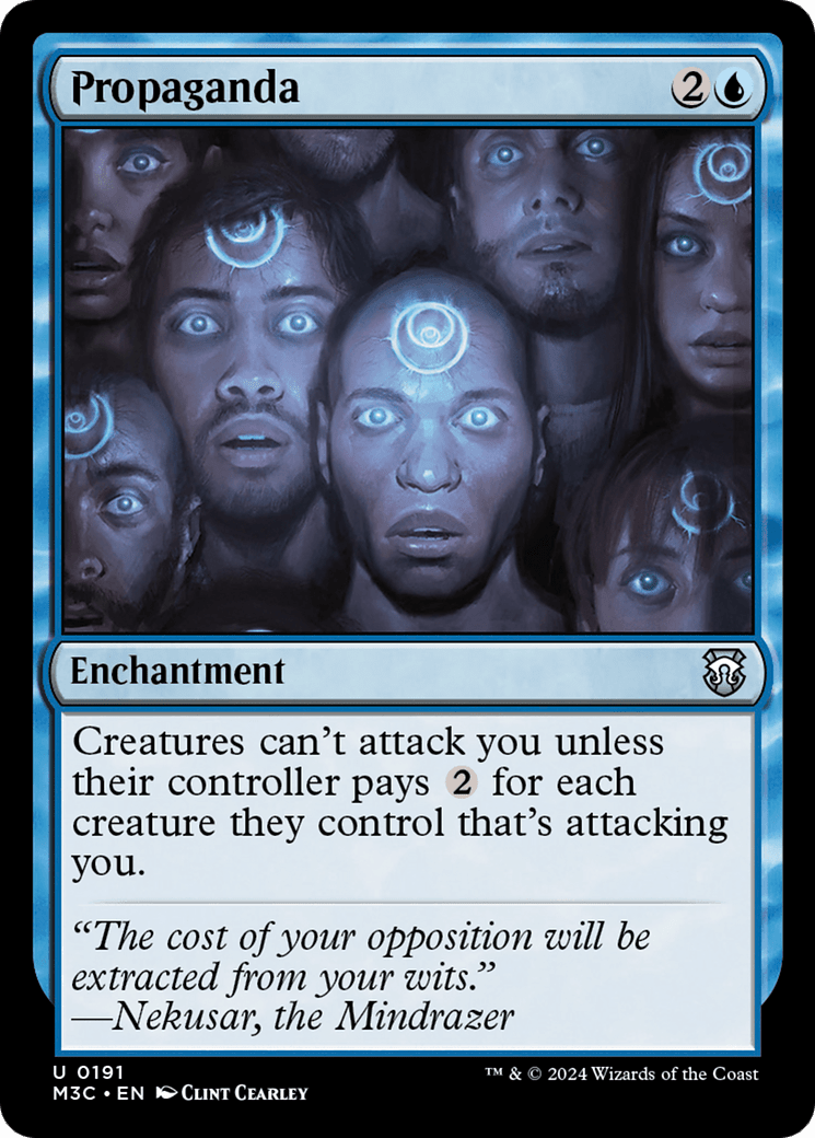 Propaganda (Ripple Foil) [Modern Horizons 3 Commander] MTG Single Magic: The Gathering  | Multizone: Comics And Games