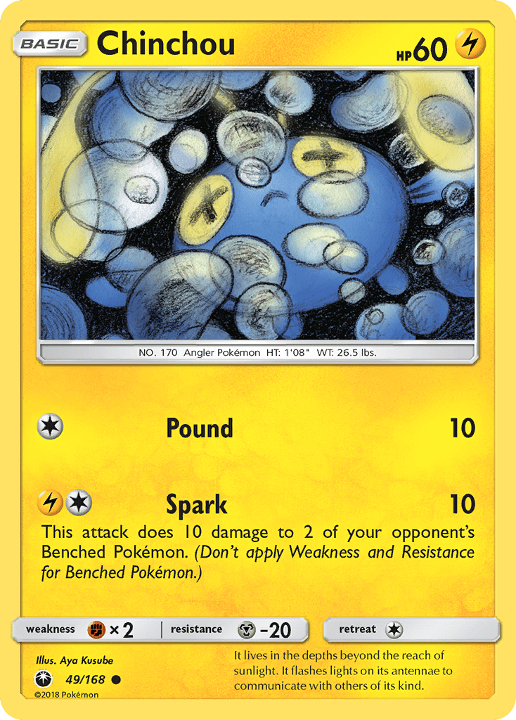 Chinchou (49/168) [Sun & Moon: Celestial Storm] Pokemon Single Pokémon  | Multizone: Comics And Games