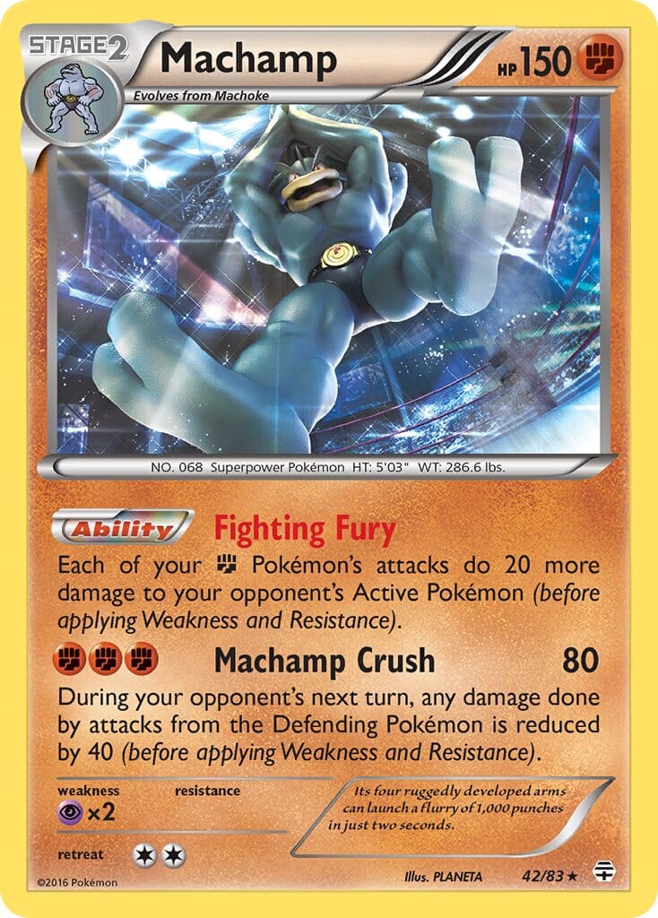 Machamp (42/83) (Theme Deck Exclusive) [XY: Furious Fists] Pokemon Single Pokémon  | Multizone: Comics And Games