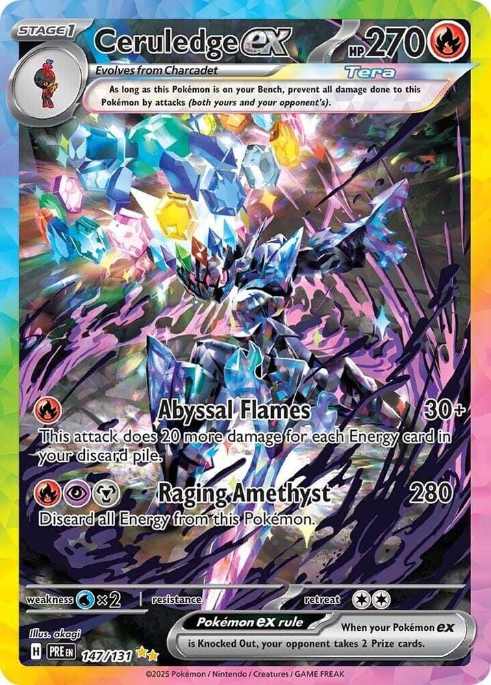 Ceruledge ex (147/131) [Scarlet & Violet: Prismatic Evolutions] Pokemon Single Pokémon  | Multizone: Comics And Games