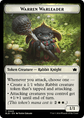 Bat // Warren Warleader Double-Sided Token [Bloomburrow Tokens] MTG Single Magic: The Gathering  | Multizone: Comics And Games