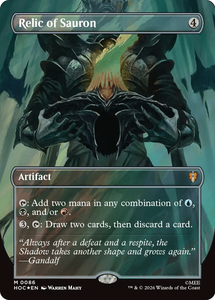 Relic of Sauron (Borderless) (Surge Foil) [The Hobbit: Eternal-Legal] MTG Single Magic: The Gathering  | Multizone: Comics And Games