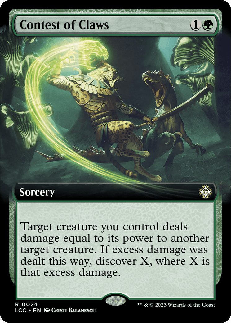 Contest of Claws (Extended Art) [The Lost Caverns of Ixalan Commander] MTG Single Magic: The Gathering  | Multizone: Comics And Games