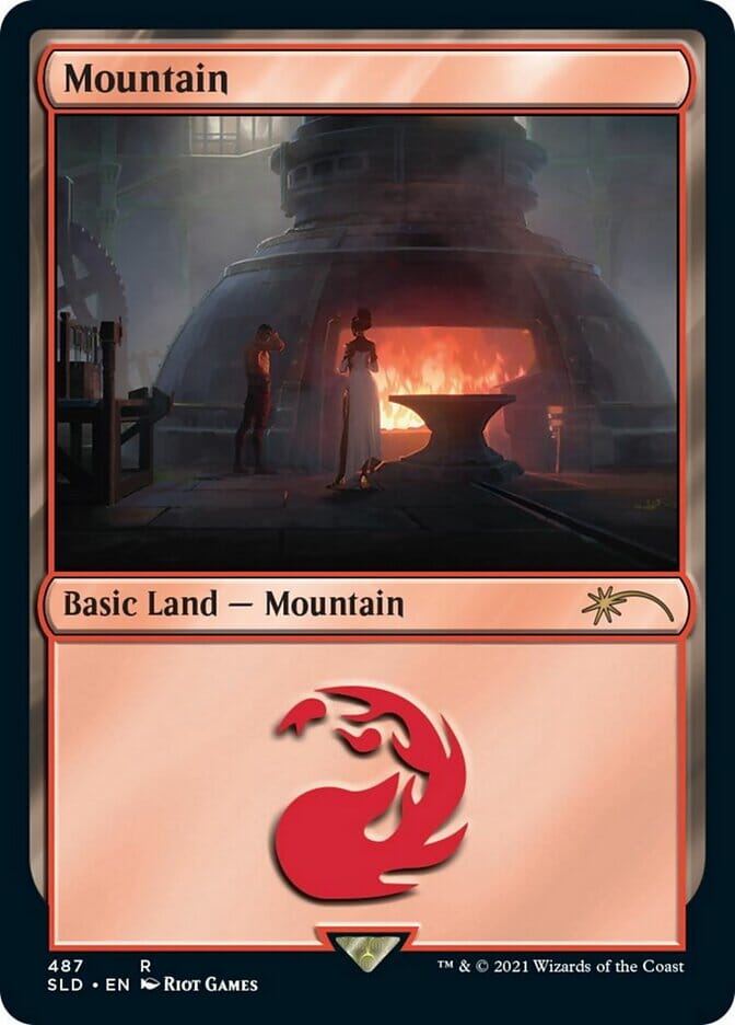 Mountain (487) [Secret Lair Drop Series] MTG Single Magic: The Gathering  | Multizone: Comics And Games