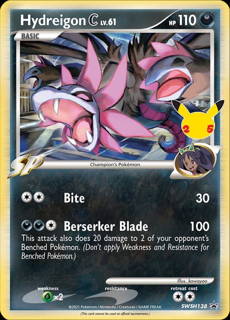 Hydreigon C (SWSH138) (Celebrations) [Sword & Shield: Black Star Promos] Pokemon Single Pokémon  | Multizone: Comics And Games