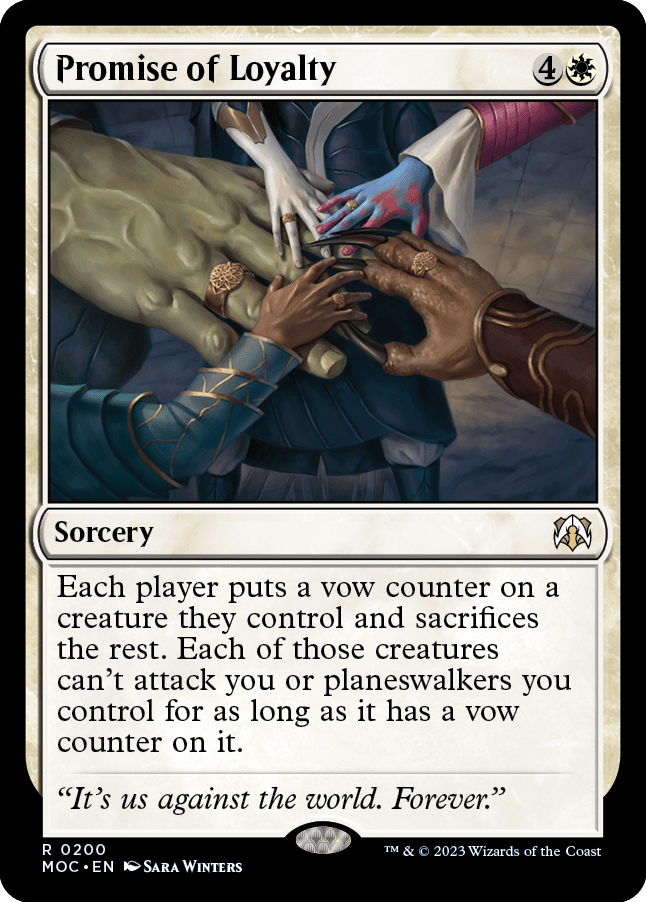 Promise of Loyalty [March of the Machine Commander] MTG Single Magic: The Gathering  | Multizone: Comics And Games
