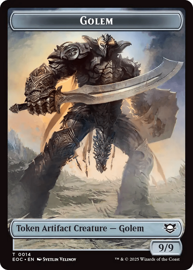 Golem (0012) // Golem (0014) Double-Sided Token [Edge of Eternities Commander Tokens] MTG Single Magic: The Gathering  | Multizone: Comics And Games
