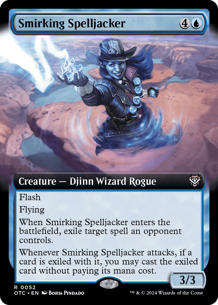 Smirking Spelljacker (Extended Art) [Outlaws of Thunder Junction Commander] MTG Single Magic: The Gathering  | Multizone: Comics And Games