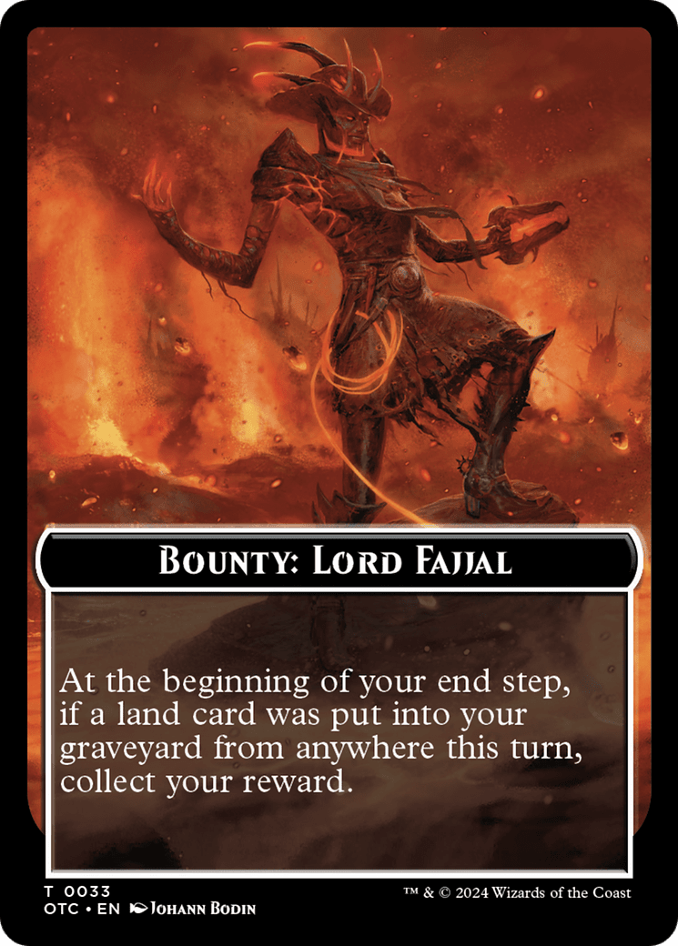 Bounty: Lord Fajjal // Bounty Rules Double-Sided Token [Outlaws of Thunder Junction Commander Tokens] MTG Single Magic: The Gathering  | Multizone: Comics And Games