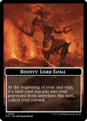 Bounty: Lord Fajjal // Bounty Rules Double-Sided Token [Outlaws of Thunder Junction Commander Tokens] MTG Single Magic: The Gathering  | Multizone: Comics And Games
