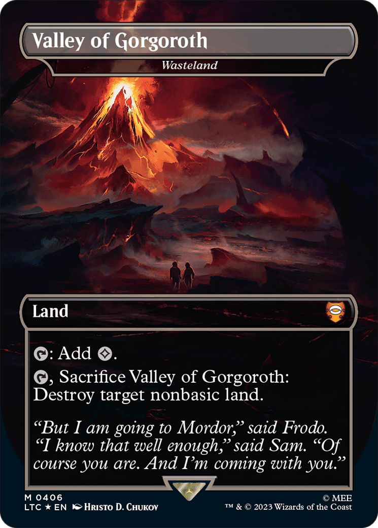 Valley of Gorgoroth - Wasteland (Surge Foil Realms and Relics) [The Lord of the Rings: Tales of Middle-Earth Commander] MTG Single Magic: The Gathering  | Multizone: Comics And Games