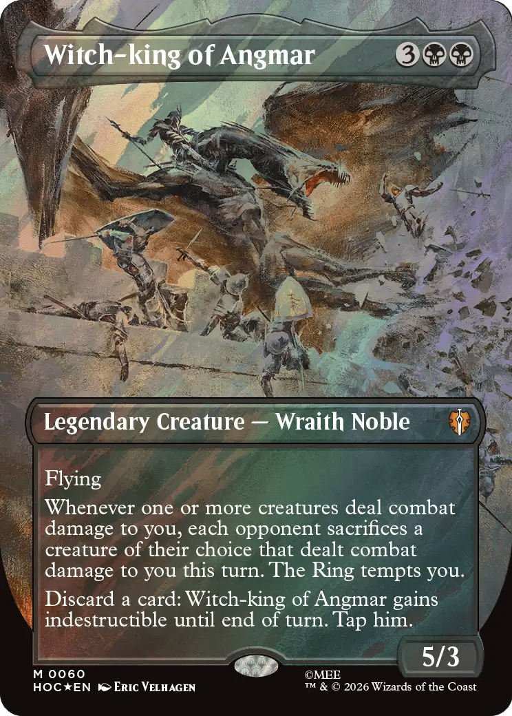 Witch-king of Angmar (Borderless) (Surge Foil) [The Hobbit: Eternal-Legal] MTG Single Magic: The Gathering  | Multizone: Comics And Games