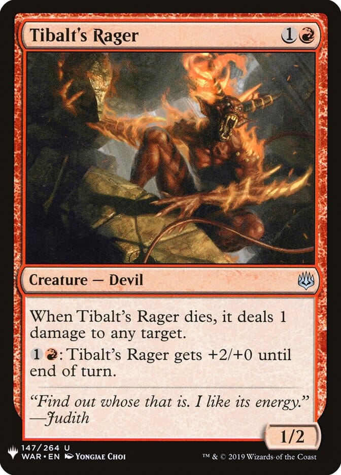 Tibalt's Rager [Mystery Booster] MTG Single Magic: The Gathering  | Multizone: Comics And Games