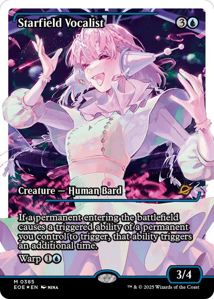 Starfield Vocalist (Showcase) (Fracture Foil) [Edge of Eternities] MTG Single Magic: The Gathering  | Multizone: Comics And Games