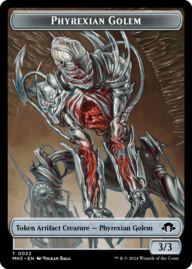 Servo // Phyrexian Golem Double-Sided Token [Modern Horizons 3 Tokens] MTG Single Magic: The Gathering  | Multizone: Comics And Games