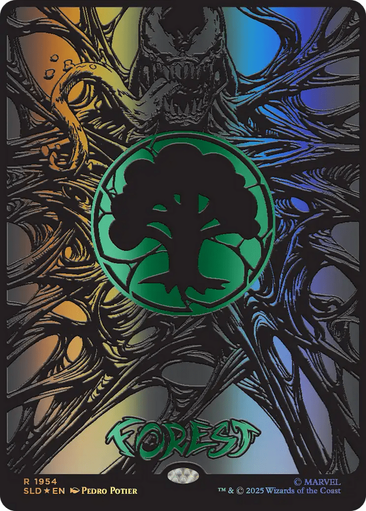 Forest (1954) (Raised Foil) [Secret Lair Drop Series] MTG Single Magic: The Gathering  | Multizone: Comics And Games
