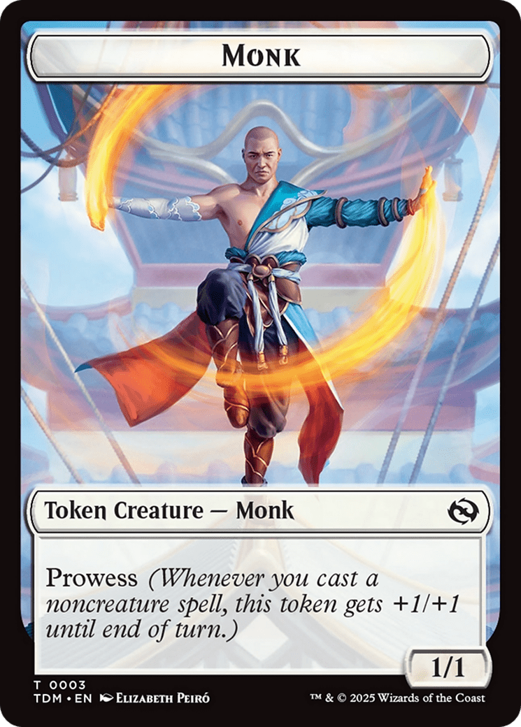 Dragon Illusion // Monk Double-Sided Token [Tarkir: Dragonstorm Commander Tokens] MTG Single Magic: The Gathering  | Multizone: Comics And Games