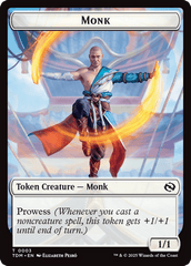 Bird // Monk Double-Sided Token [Tarkir: Dragonstorm Tokens] MTG Single Magic: The Gathering  | Multizone: Comics And Games