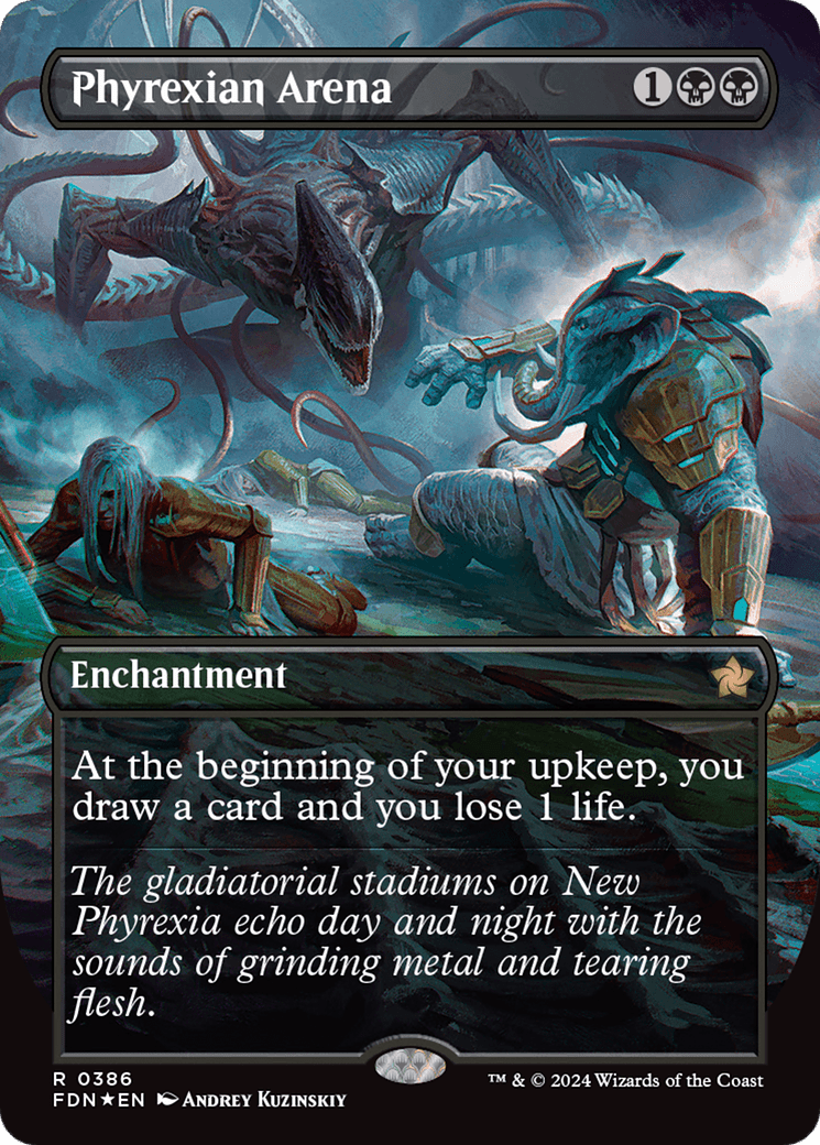 Phyrexian Arena (Borderless) (Mana Foil) [Foundations] MTG Single Magic: The Gathering  | Multizone: Comics And Games