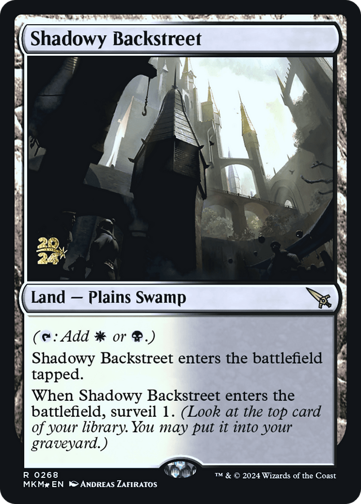 Shadowy Backstreet [Murders at Karlov Manor Prerelease Promos] MTG Single Magic: The Gathering  | Multizone: Comics And Games