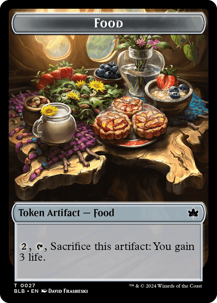 Food // Bushy Bodyguard Double-Sided Token [Bloomburrow Tokens] MTG Single Magic: The Gathering  | Multizone: Comics And Games