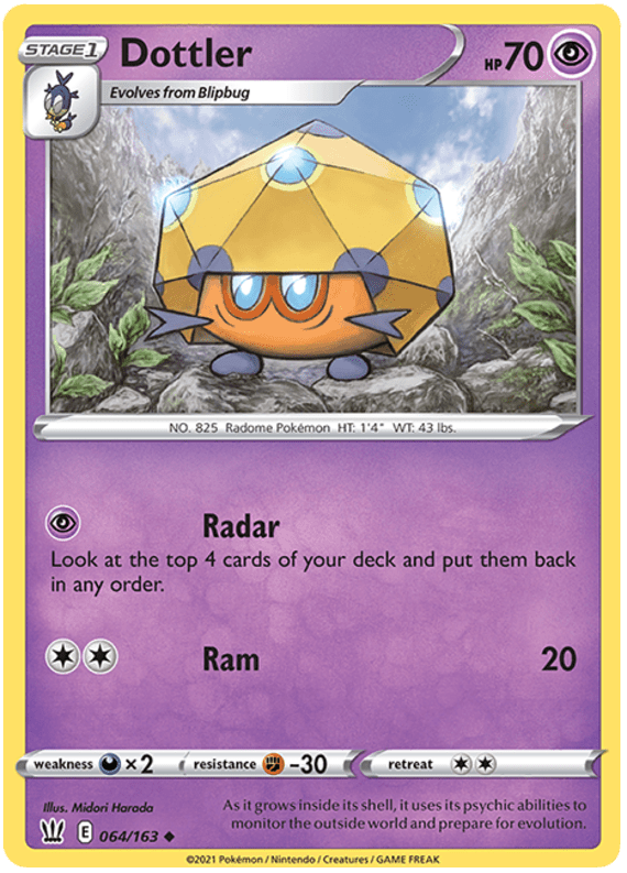 Dottler (064/163) [Sword & Shield: Battle Styles] Pokemon Single Pokémon  | Multizone: Comics And Games