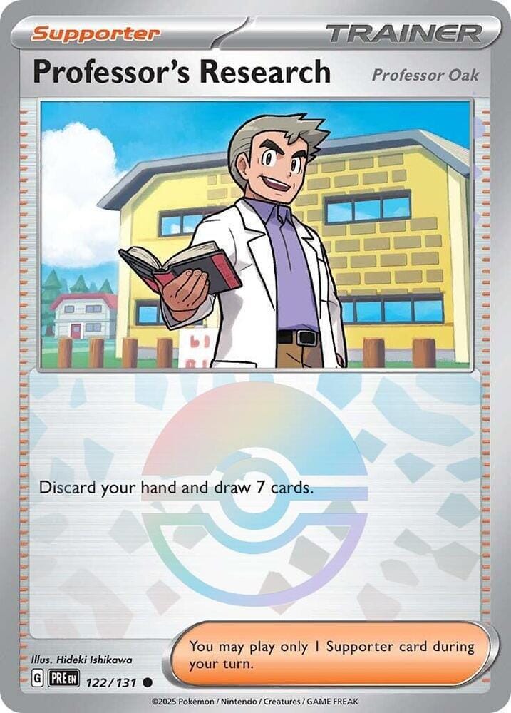 Professor's Research (122/131) [Professor Oak] (Poke Ball Pattern) [Scarlet & Violet: Prismatic Evolutions] Pokemon Single Pokémon  | Multizone: Comics And Games