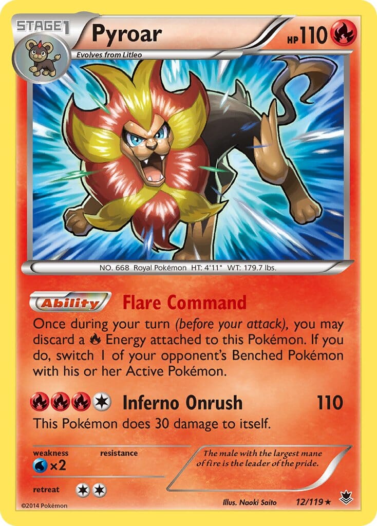 Pyroar (12/119) (Theme Deck Exclusive) [XY: Phantom Forces] Pokemon Single Pokémon  | Multizone: Comics And Games