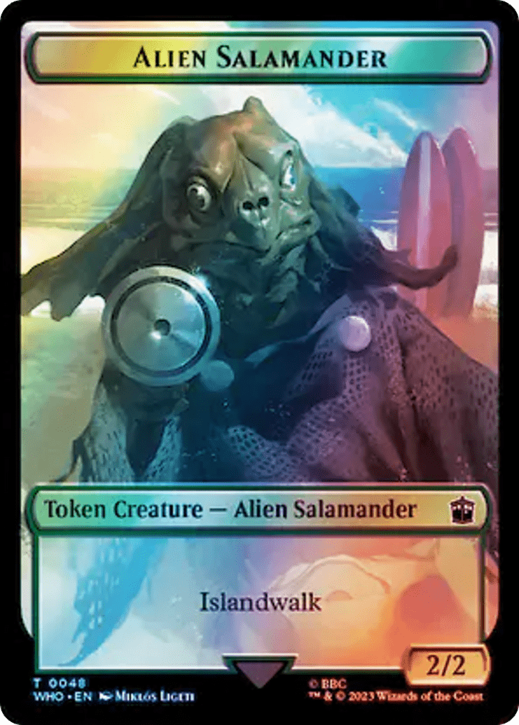 Fish // Alien Salamander Double-Sided Token (Surge Foil) [Doctor Who Tokens] MTG Single Magic: The Gathering  | Multizone: Comics And Games