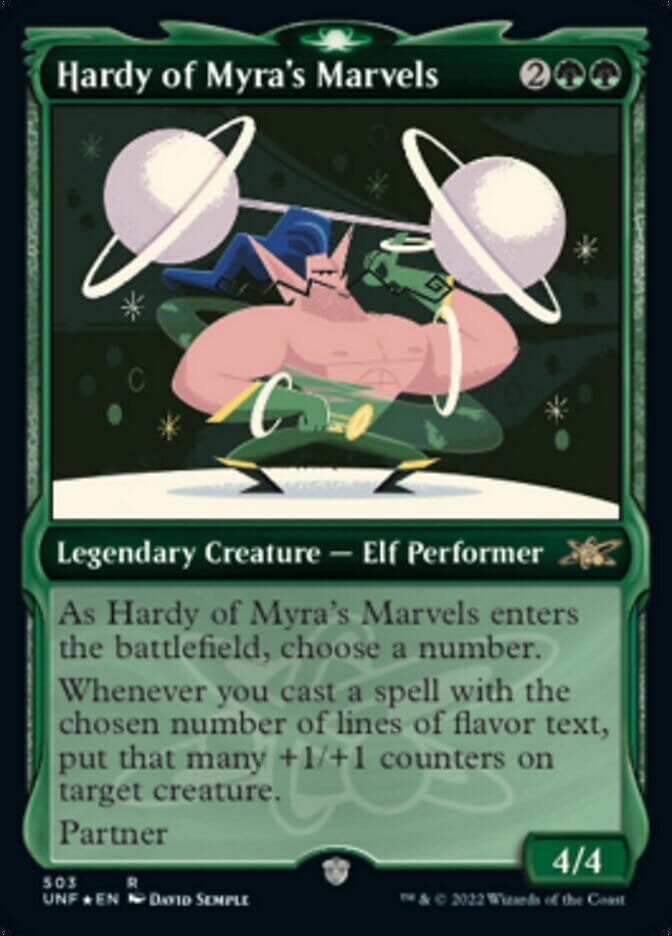 Hardy of Myra's Marvels (Showcase) (Galaxy Foil) [Unfinity] MTG Single Magic: The Gathering  | Multizone: Comics And Games