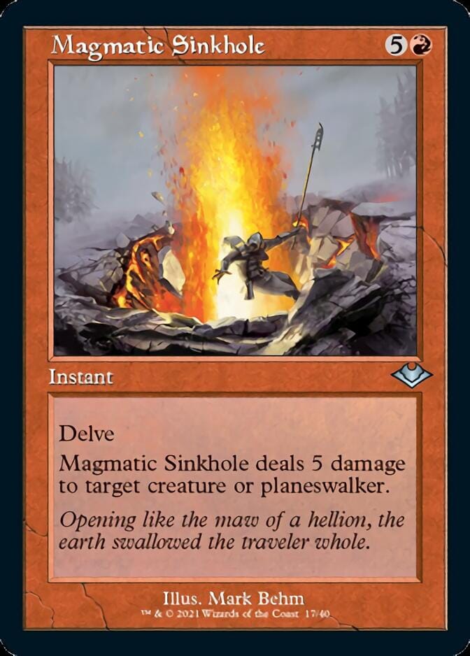 Magmatic Sinkhole (Retro Foil Etched) [Modern Horizons] MTG Single Magic: The Gathering  | Multizone: Comics And Games