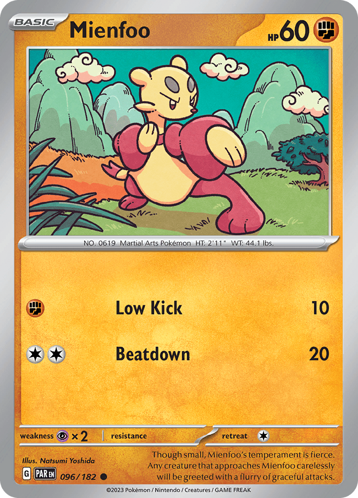 Mienfoo (096/182) [Scarlet & Violet: Paradox Rift] Pokemon Single Pokémon  | Multizone: Comics And Games