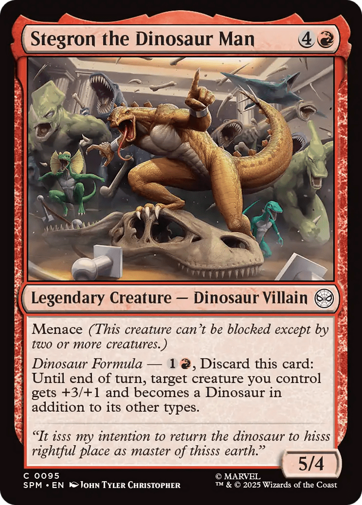 Stegron the Dinosaur Man [Marvel's Spider-Man] MTG Single Magic: The Gathering  | Multizone: Comics And Games