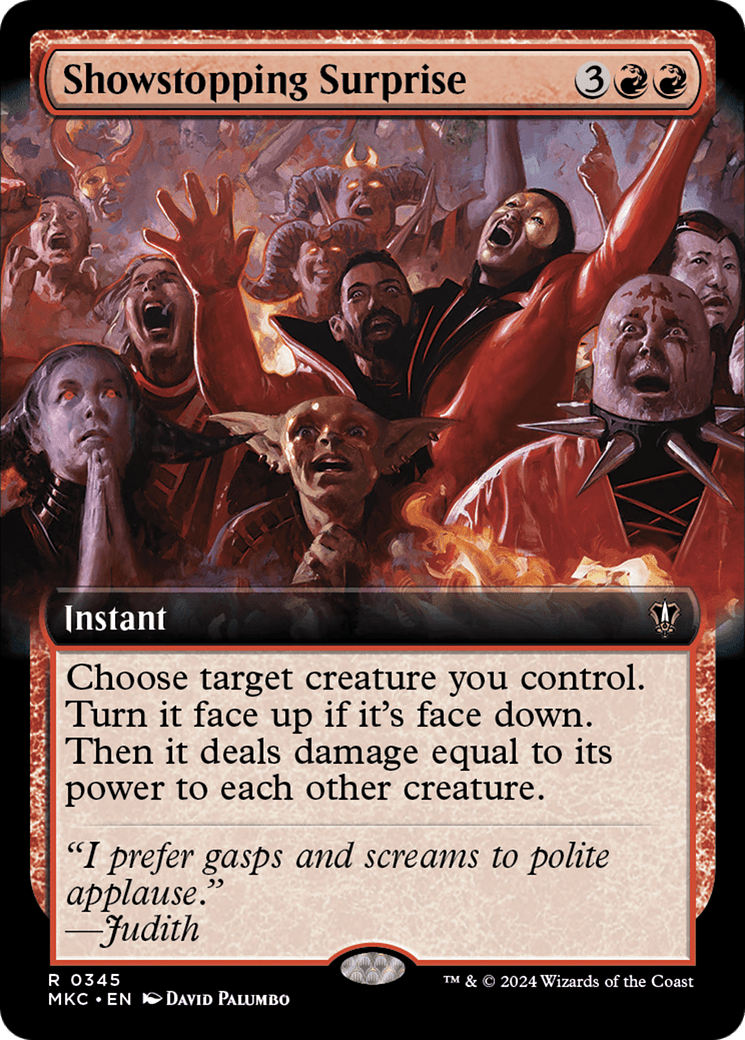 Showstopping Surprise (Extended Art) [Murders at Karlov Manor Commander] MTG Single Magic: The Gathering  | Multizone: Comics And Games