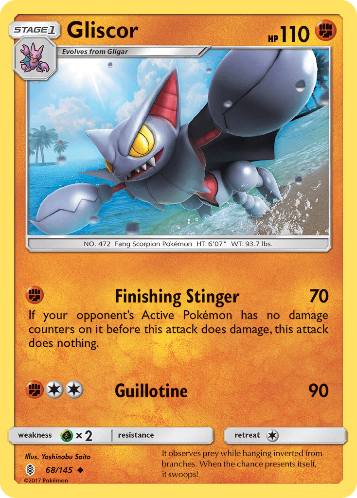Gliscor (68/145) [Sun & Moon: Guardians Rising] Pokemon Single Pokémon  | Multizone: Comics And Games