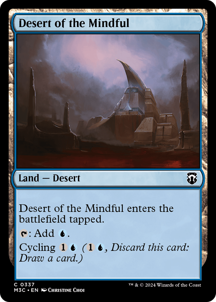 Desert of the Mindful (Ripple Foil) [Modern Horizons 3 Commander] MTG Single Magic: The Gathering  | Multizone: Comics And Games