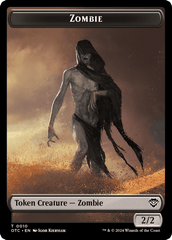 Zombie // Ox Warrior Double-Sided Token [Outlaws of Thunder Junction Commander Tokens] MTG Single Magic: The Gathering  | Multizone: Comics And Games