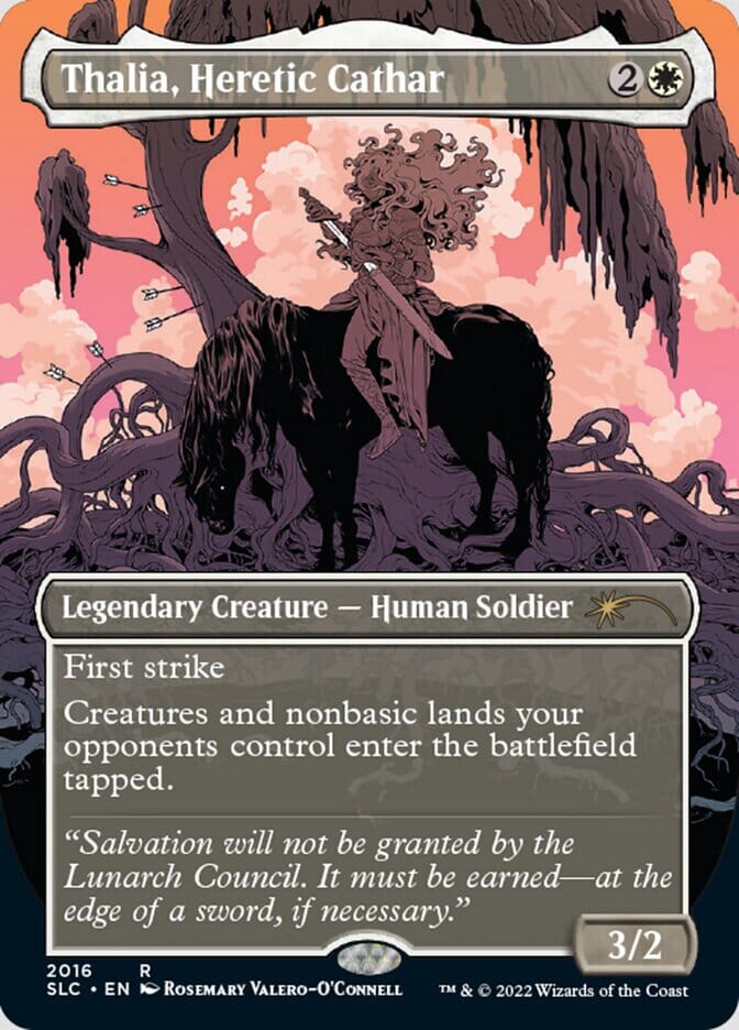 Thalia, Heretic Cathar (Borderless) [Secret Lair Countdown Kit] MTG Single Magic: The Gathering  | Multizone: Comics And Games