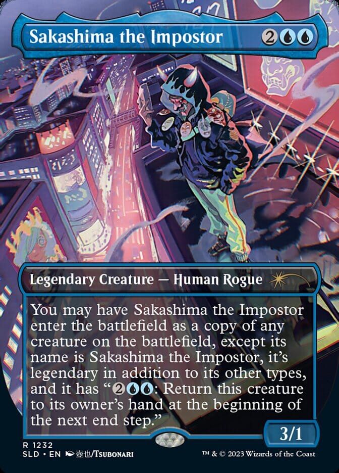 Sakashima the Impostor (Borderless) [Secret Lair Drop Series] MTG Single Magic: The Gathering  | Multizone: Comics And Games
