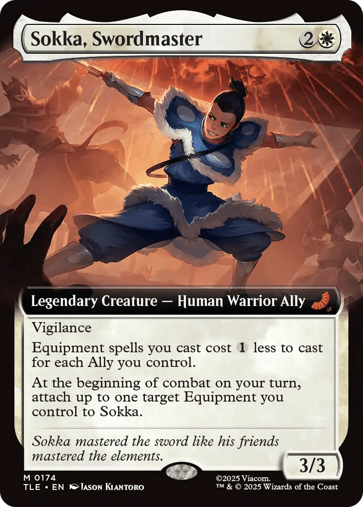 Sokka, Swordmaster (Extended Art) [Avatar: The Last Airbender: Eternal-Legal] MTG Single Magic: The Gathering  | Multizone: Comics And Games