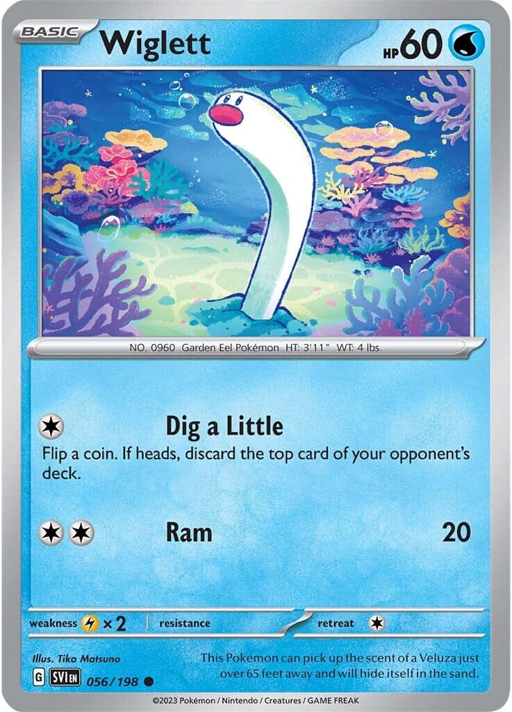 Wiglett (056/198) [Scarlet & Violet: Base Set] Pokemon Single Pokémon  | Multizone: Comics And Games