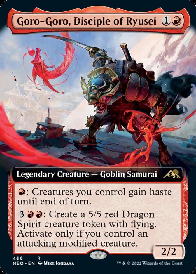 Goro-Goro, Disciple of Ryusei (Extended Art) [Kamigawa: Neon Dynasty] MTG Single Magic: The Gathering  | Multizone: Comics And Games