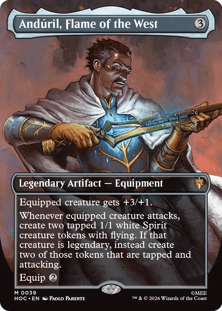 Anduril, Flame of the West (Borderless) [The Hobbit: Eternal-Legal] MTG Single Magic: The Gathering  | Multizone: Comics And Games