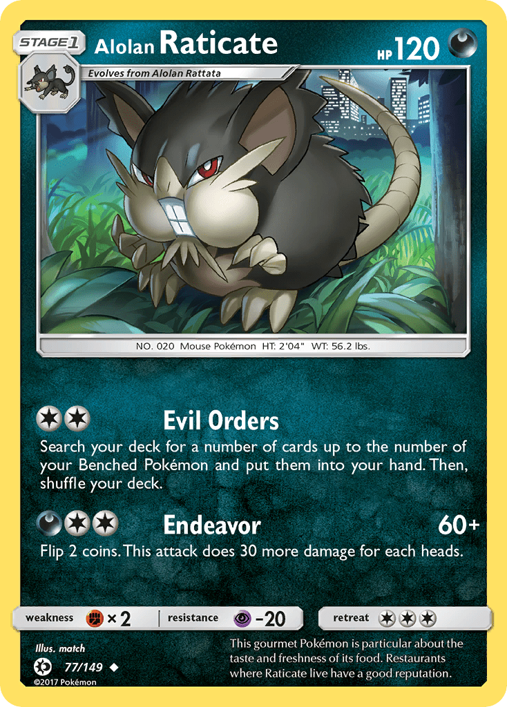 Alolan Raticate (77/149) [Sun & Moon: Base Set] Pokemon Single Pokémon  | Multizone: Comics And Games