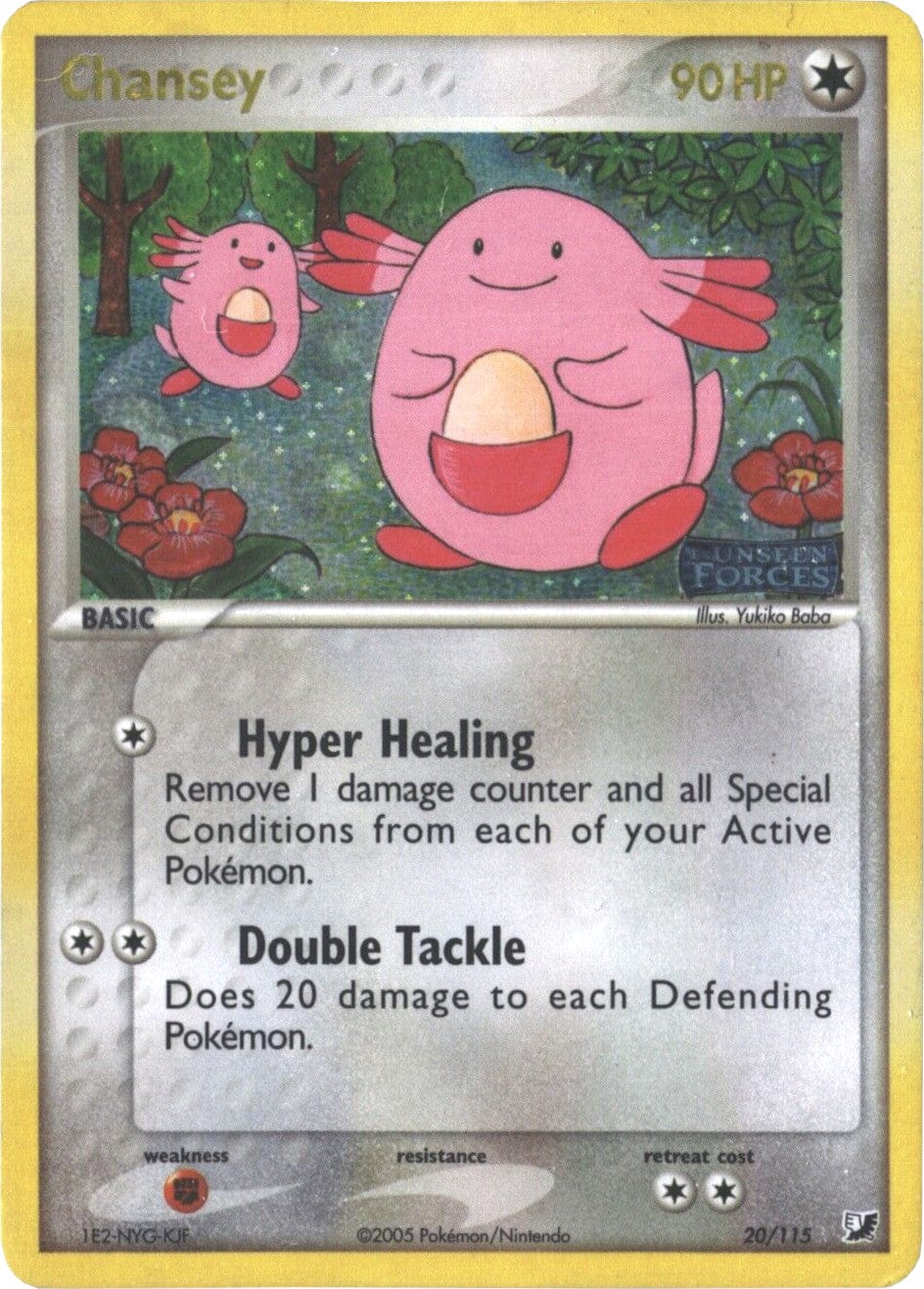 Chansey (20/115) (Stamped) [EX: Unseen Forces] Pokemon Single Pokémon  | Multizone: Comics And Games