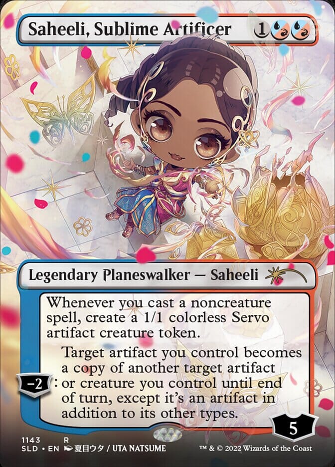 Saheeli, Sublime Artificer (Borderless) [Secret Lair Drop Series] MTG Single Magic: The Gathering  | Multizone: Comics And Games