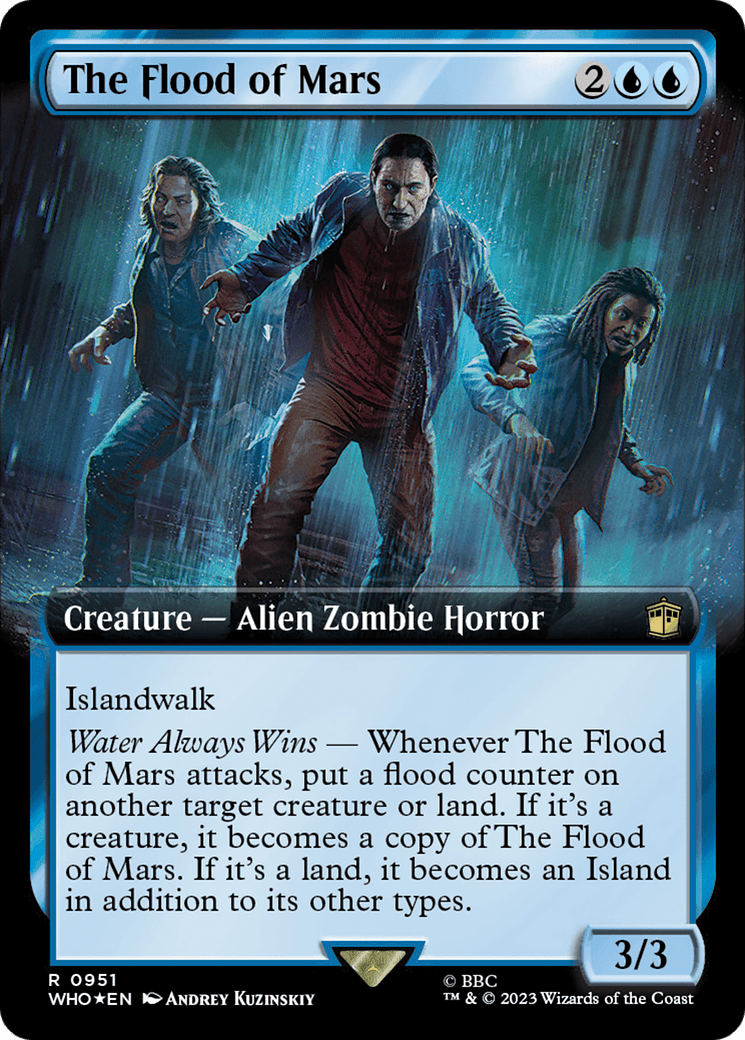 The Flood of Mars (Extended Art) (Surge Foil) [Doctor Who] MTG Single Magic: The Gathering  | Multizone: Comics And Games